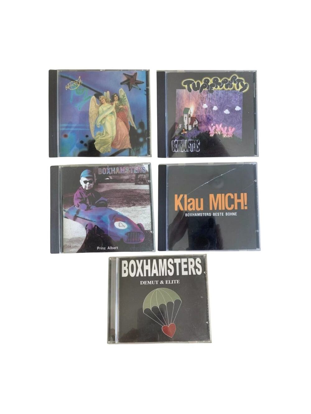 Boxhamsters 5 CD Lot: Totensen Tupperparty Demut Prinz Albert Klau Mich VG+ 90s